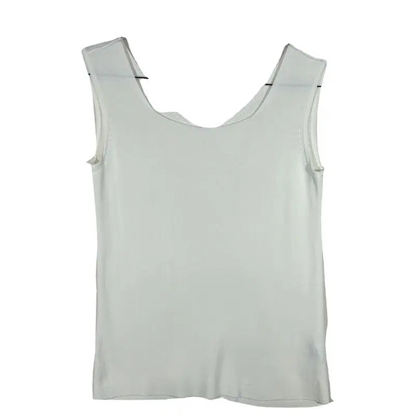 [BUNJANG] White Basic Sleeveless Knit Top / 화이트 베이직 민소매 나시 니트 슬리브리스 [S]