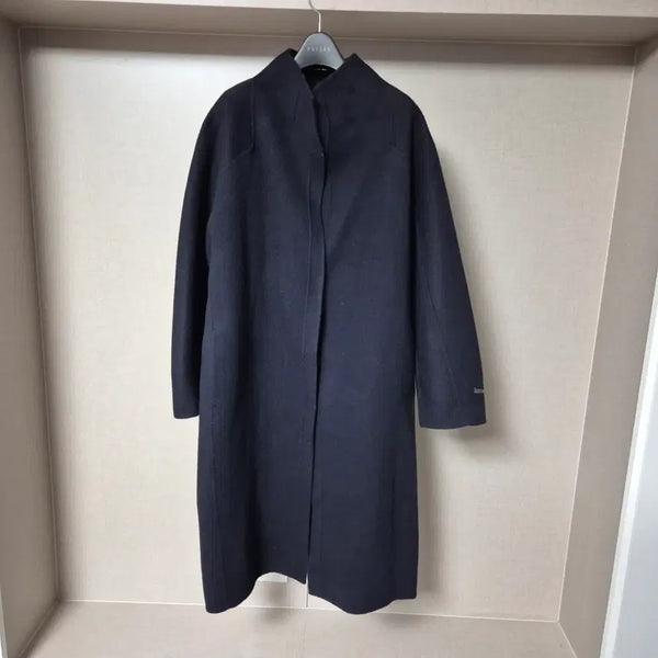 [BUNJANG] MIGO Handmade Long High Neck Coat Navy / 프리)MIGO 핸드메이드 롱 하이넥 코트
