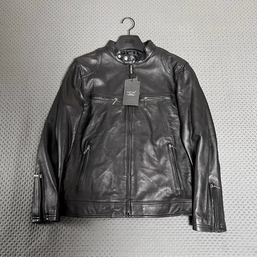 [BUNJANG] FORTIME Leather Biker Jacket L / FORTIME 레더 바이커 자켓 L