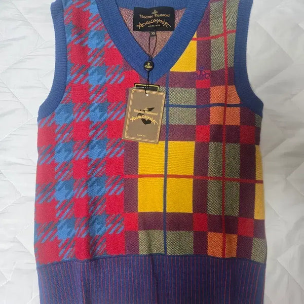 [BUNJANG] Vivienne Westwood Check Vest XS / 새상품 비비안웨스트우드 체크 조끼 XS 골프웨어