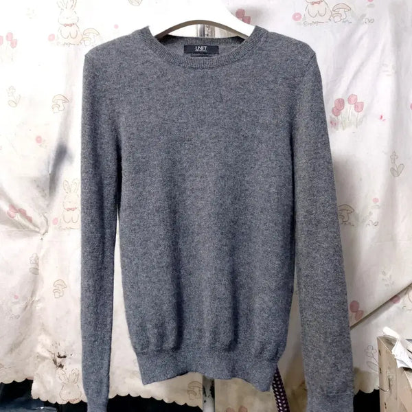[BUNJANG] UNIT 100% Cashmere U-Neck Knit Sweater / UNIT유닛  2022년   캐시미어100%  U넥   니트