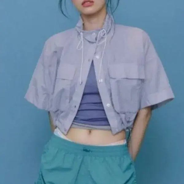 [BUNJANG] 8 Seconds Nylon Shacket with Waist String (Size S) / S 8 seconds 에잇세컨즈 아우터형셔츠 셔츠자켓 셔켓