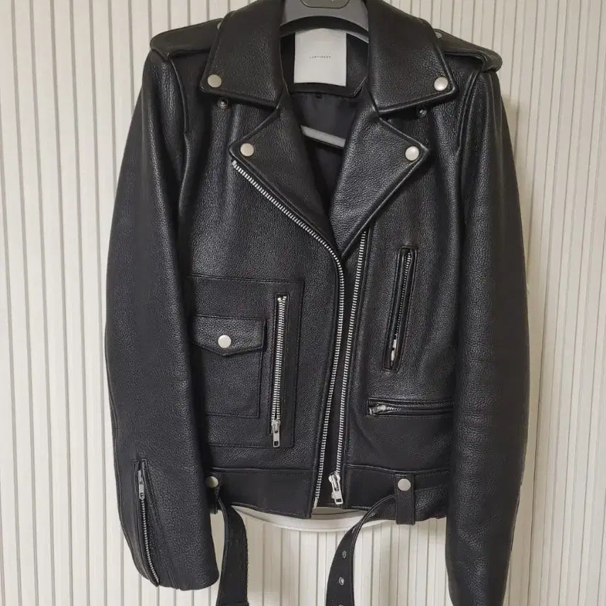 [BUNJANG] Black Leather Rider Jacket / 가죽 라이더 자켓 블랙 55~66가능