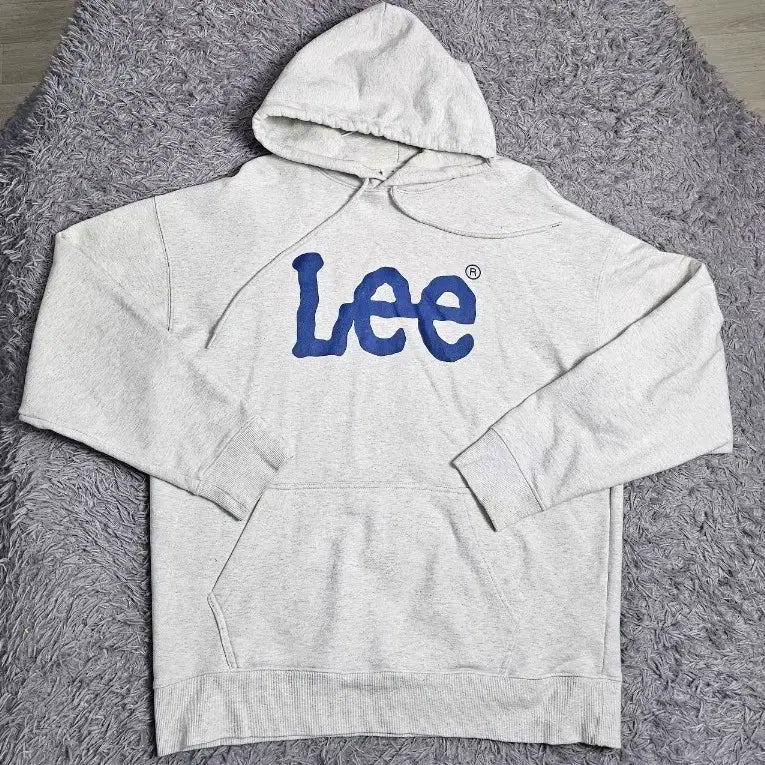 [BUNJANG] LEE Light Gray Hoodie - Size M / (X2)리 LEE 후드티 라이트 그레이 M