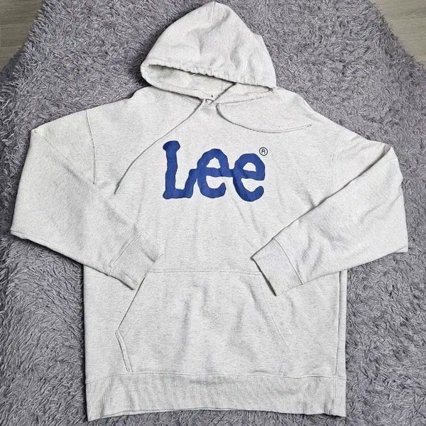 [BUNJANG] LEE Light Gray Hoodie - Size M / (X2)리 LEE 후드티 라이트 그레이 M