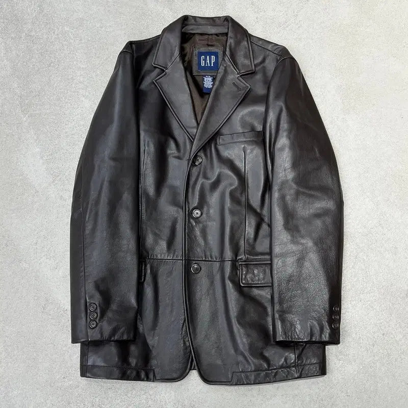 [BUNJANG] Old Gap Cowhide Leather Blazer / 올드갭 카우스킨 블레이저 s12534