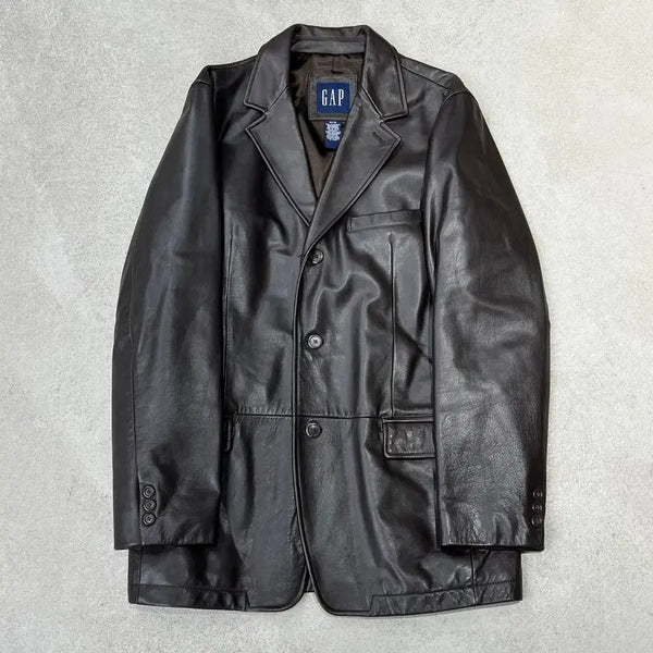 [BUNJANG] Old Gap Cowhide Leather Blazer / 올드갭 카우스킨 블레이저 s12534