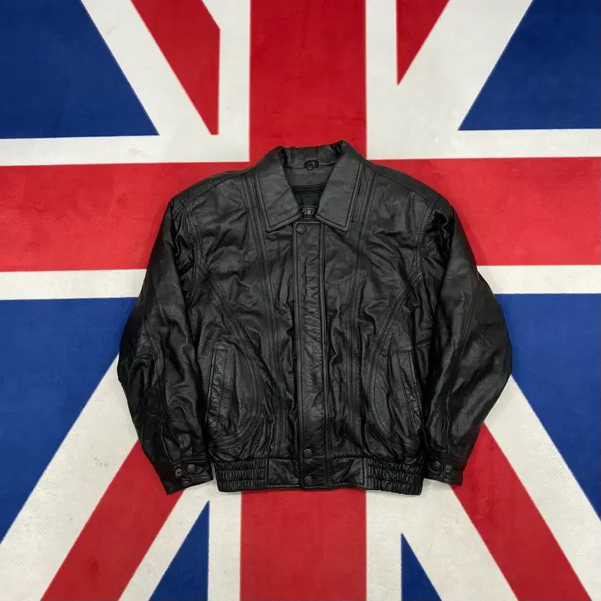 [BUNJANG] Vintage Cowhide Bomber Jacket (Size 95) / 빈티지 소가죽 봄버자켓 95