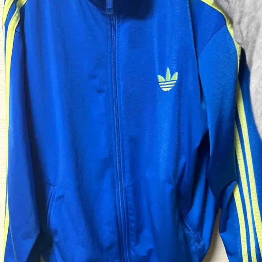 [BUNJANG] Adidas Firebird Track Jacket Blue Lime / 파이어버드 아디다스 블루 라임 레몬코어