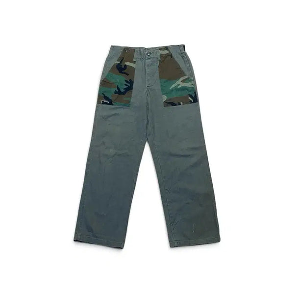 [BUNJANG] 80s-90s Gung Ho Camo Patchwork Fatigue Pants / 80~90s GUNG HO 카모 패치워크 파티그 팬츠 바지