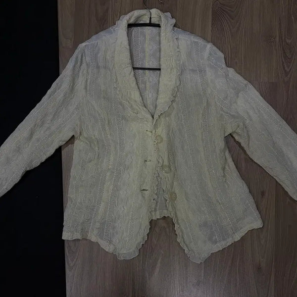 [BUNJANG] Vintage Lace Jacket Blouse / 빈티지 레이스 자켓 블라우스