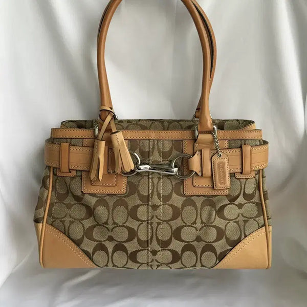 [BUNJANG] Coach Hampton Mini Shoulder Bag Brown / Coach 코치 햄튼 브라운 숄더백 (미니 사이즈)