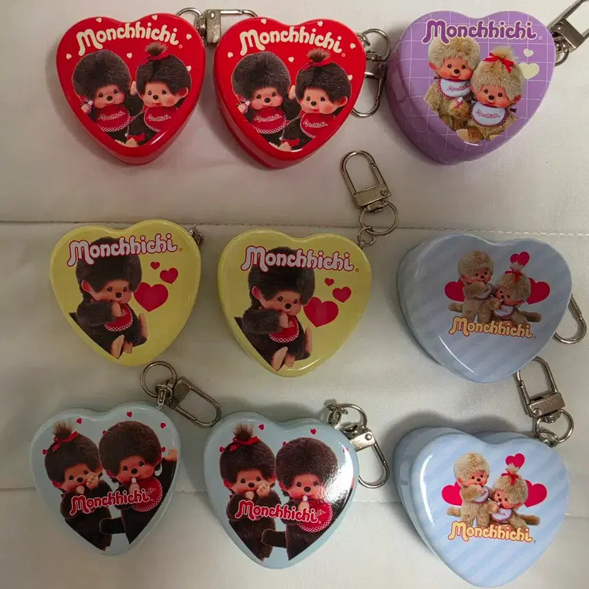 [BUNJANG] Monchhichi Heart Chocolate Tin / 몬치치 하트초코틴(골드는 교환가능)