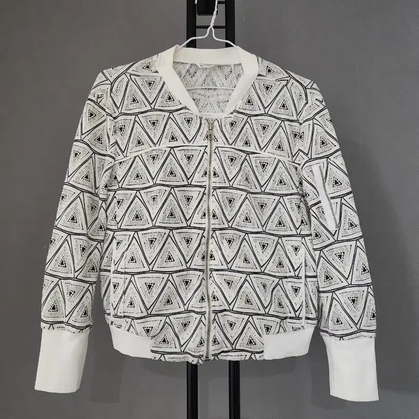 [BUNJANG] Attractive Pattern Zip-Up Jacket / 매력적인 패턴 집업 자켓 S
