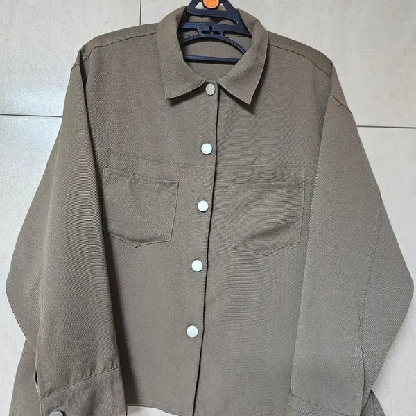 [BUNJANG] New Brown Shirt Jacket (Size 66-77) / 새상품) 브라운 셔츠 자켓 66~77