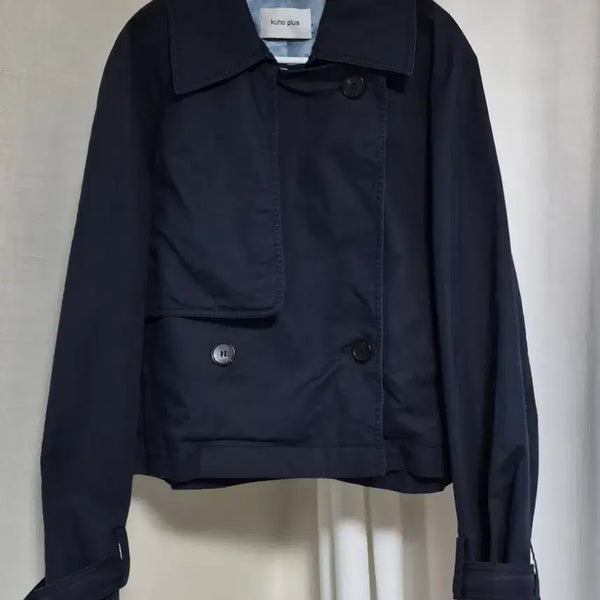 [BUNJANG] KUHOplus Navy Short Trench Coat / 구호플러스  네이비 숏 트렌치