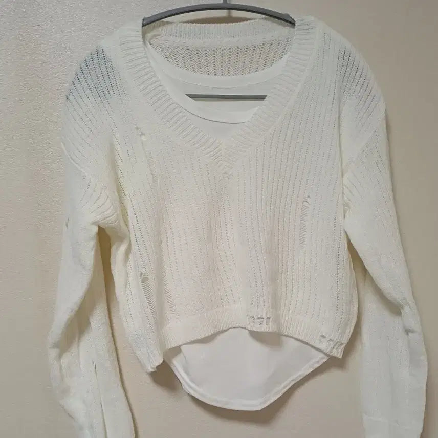 [BUNJANG] Ivory Knit Sleeveless Set / (옷정리) 아이보리 니트 나시 세트