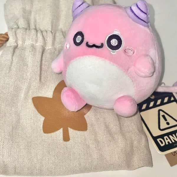 [BUNJANG] MapleStory Lotte World EOS Tower Pink Bean Plush Keychain / 메이플스토리 롯데월드 에오스 타워 핑크빈 인형 키링 게임
