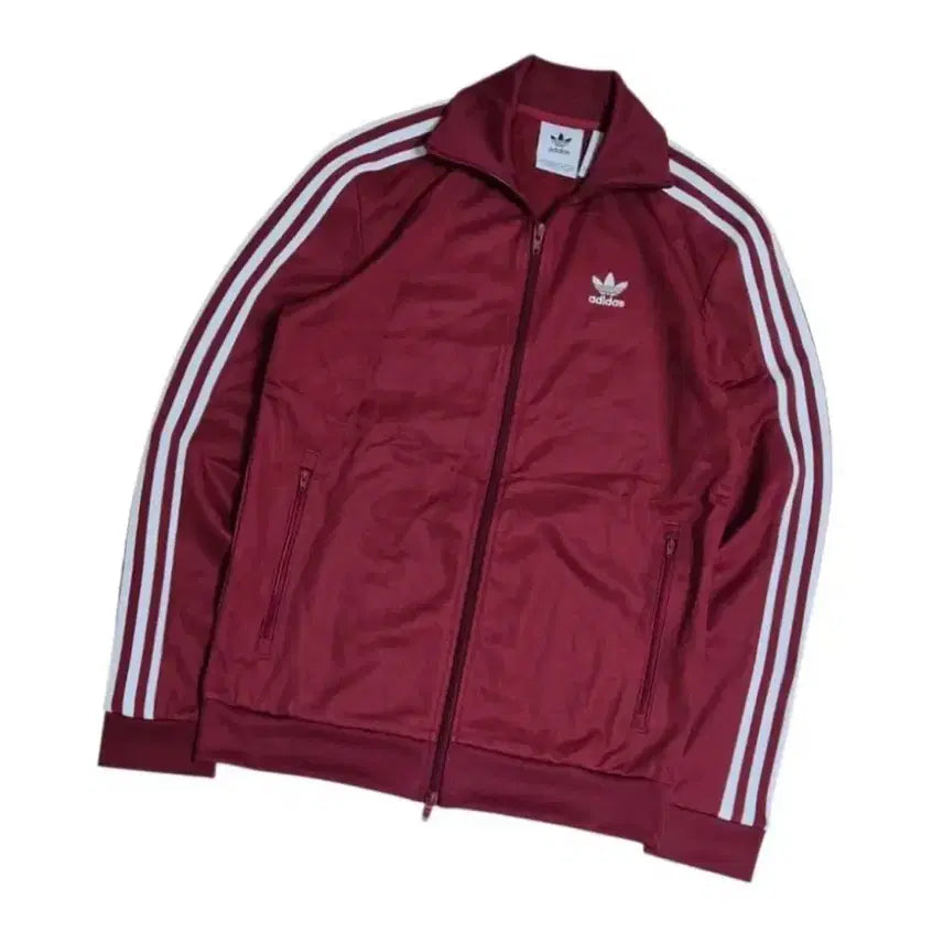 [BUNJANG] Adidas Burgundy Track Top Jacket / 아디다스 트랙탑 자켓 버건디