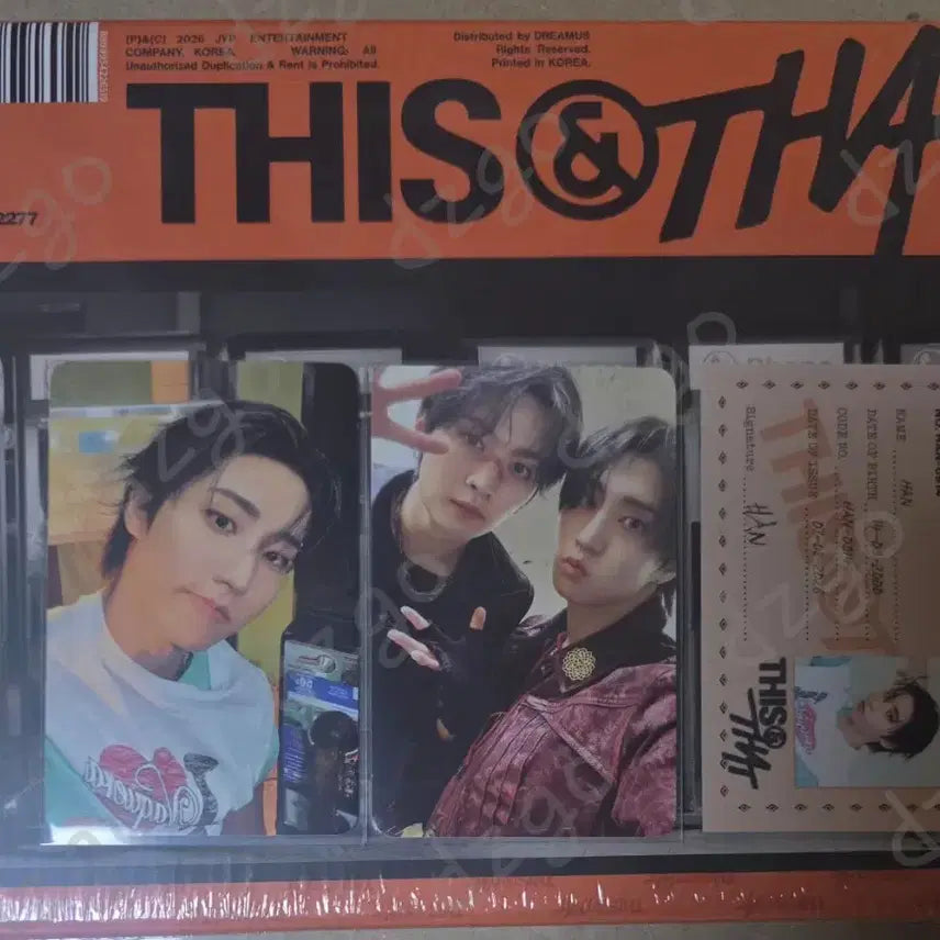 [BUNJANG] Stray Kids Han Jisung 'THIS & THAT' Version Set Photocard / Straykids That ver. HAN  set 댓버전 한지성