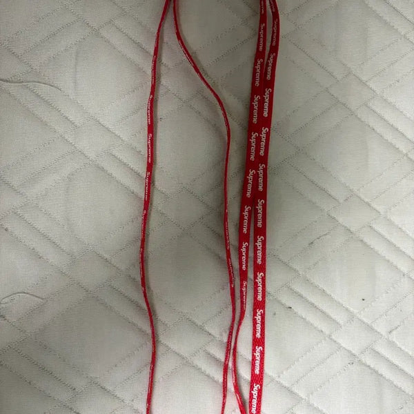 [BUNJANG] Supreme Shoelaces Red White Logo / 슈프림 신발끈 1개