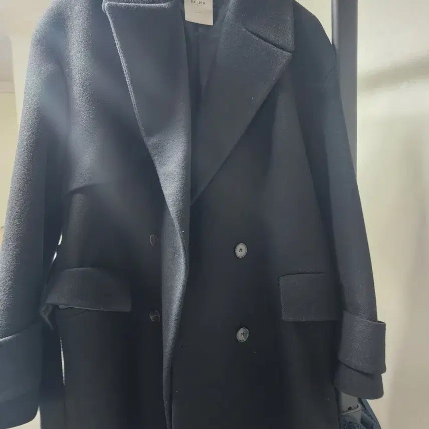 [BUNJANG] Bellier Wool Blend Trench Coat Black M / 벨리에 울 블렌드 트렌치코트 m 블랙