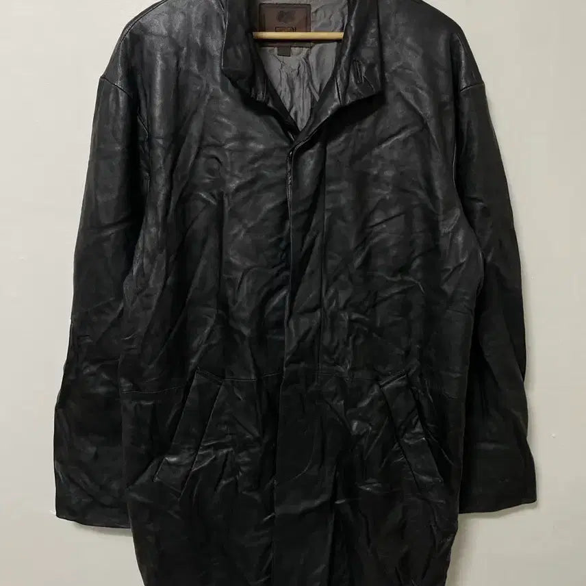 [BUNJANG] FEDI Vintage Leather Long Coat Jacket / 105-110 FEDI 올드스쿨 레더 양가죽 롱 코트 자켓 정품