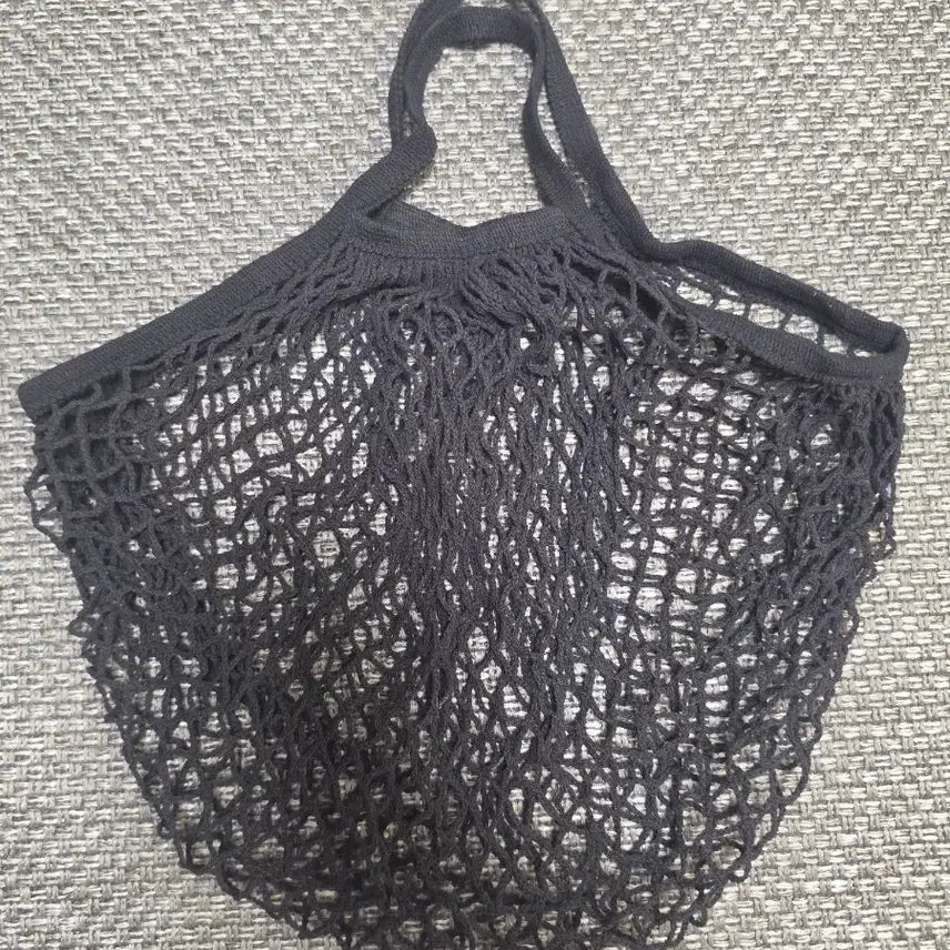 [BUNJANG] Black Mesh Eco Bag / 그물 망사 에코백 검정