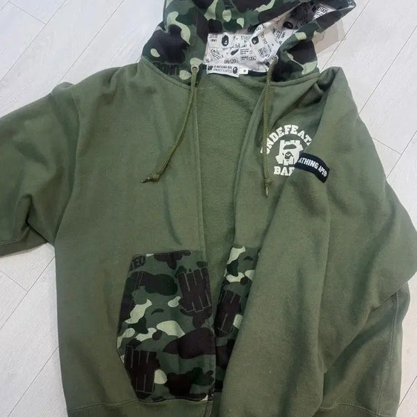 [BUNJANG] BAPE Camo Zip-Up Hoodie (M) / 베이프 카모 후드집업 M