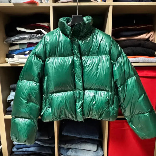 [BUNJANG] Aspesi Glossy Nylon Puffer Jacket - Size S / ASPESI 아스페시 글로시 나일론 유광 푸퍼 자켓 S