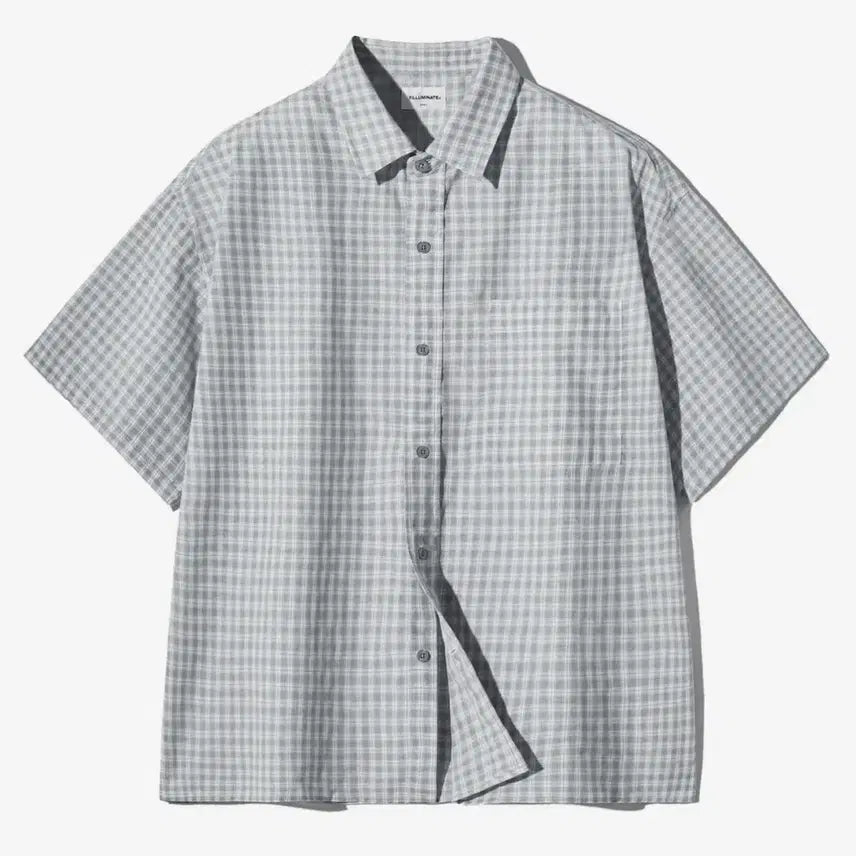 [BUNJANG] Filuminite Semi Crop Half Shirt Grey / 필루미네이트 세미 크롭 하프셔츠 그레이