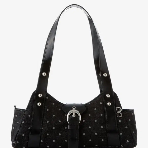 [BUNJANG] Square Line Dot Shoulder Bag / 스퀘어라인 노지아 도트 숄더백
