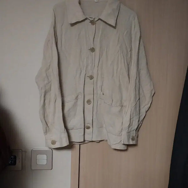 [BUNJANG] Beige Linen Jacket (Size 88) / 빅사이즈 베이지색 린넨 자켓 88