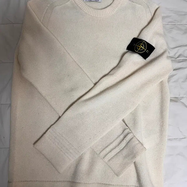 [BUNJANG] Stone Island Knit Sweater Ivory / 스톤아일랜드 니트 아이보리