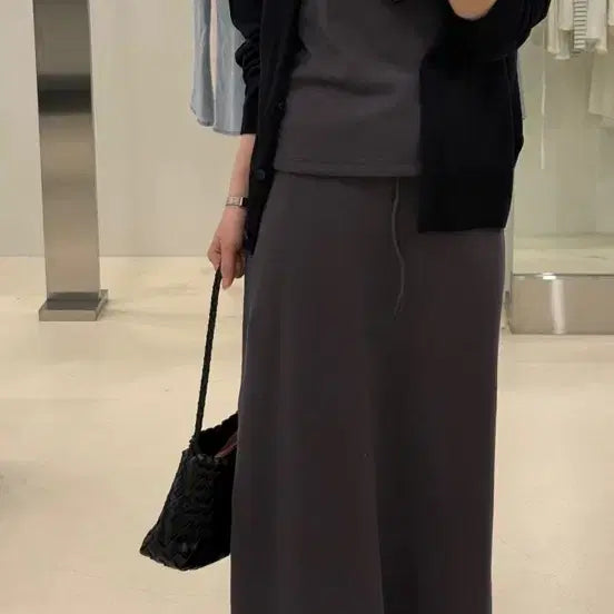 [BUNJANG] Dimble Button Waffle Sleeveless and Skirt Set / 디엠버 버튼 와플 나시,스커트 셋업