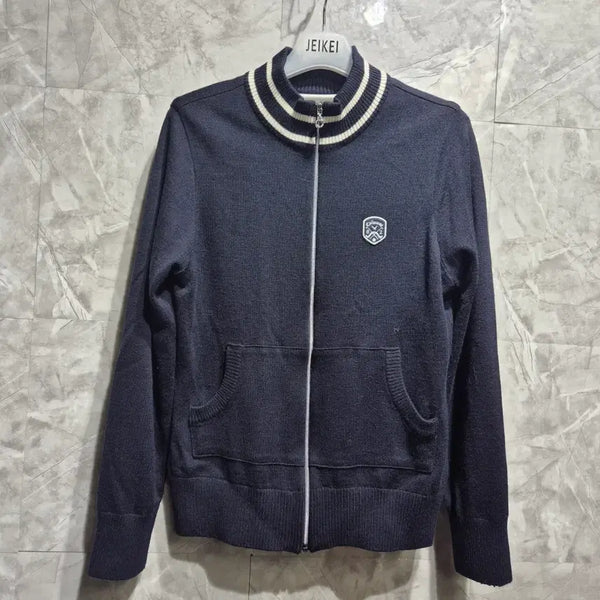 [BUNJANG] Callaway Zip-Up Knit Navy / 캘러웨이 집업 니트 네이비