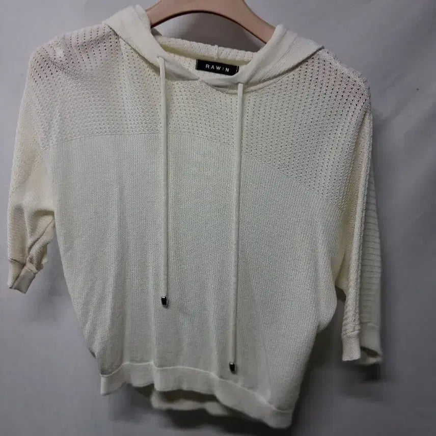 [BUNJANG] RAWN Hooded Knit Ivory 95 / RAWN 후드 니트 아이보리 95