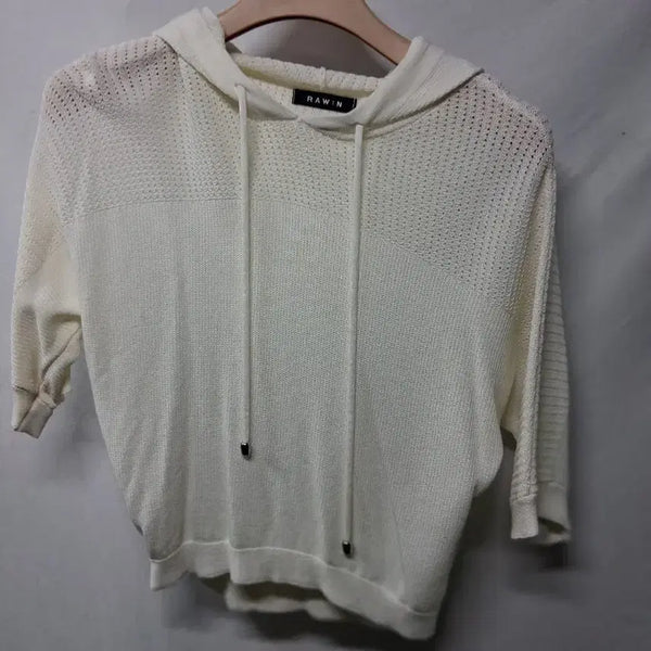 [BUNJANG] RAWN Hooded Knit Ivory 95 / RAWN 후드 니트 아이보리 95