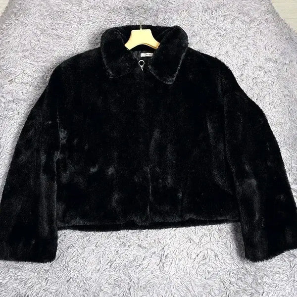 [BUNJANG] Vintage Fur Jacket Black Medium / (R2)빈티지 퍼자켓 블랙 M