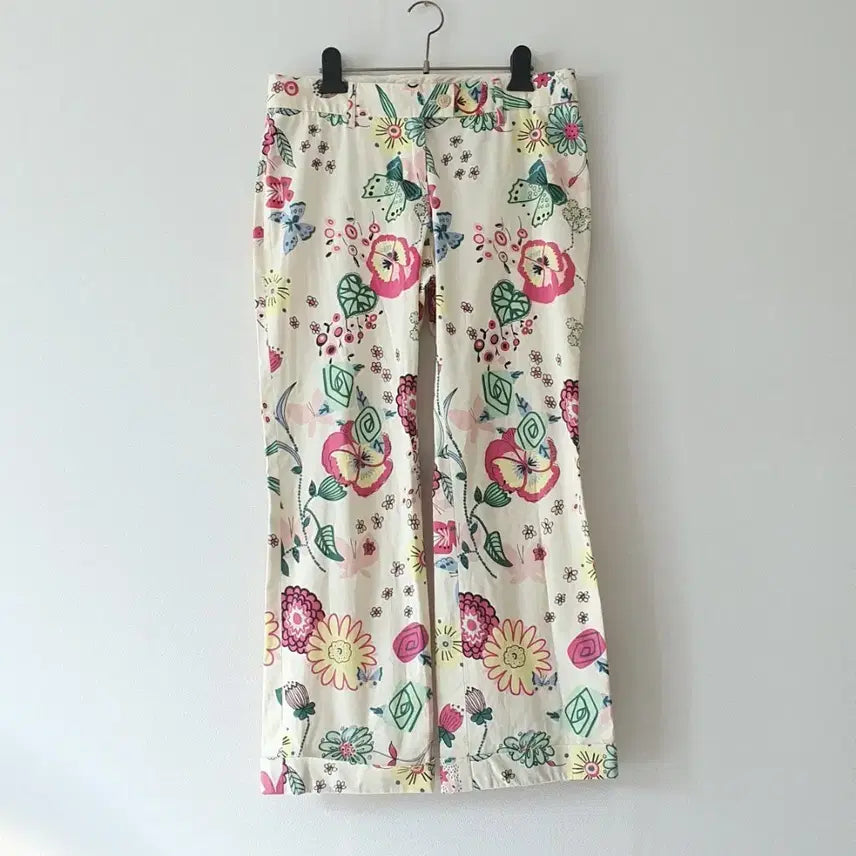 [BUNJANG] Moschino Cheap & Chic Floral Butterfly Pattern Cotton Pants / [정품] 모스키노 칩앤시크 플로럴 버터플라이 패턴 팬츠 면바지