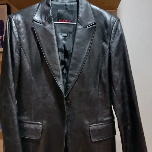 [BUNJANG] Fontelli Leather Italian Lambskin Jacket Black / 폰텔리 레더 이태리양가죽자켓 블랙