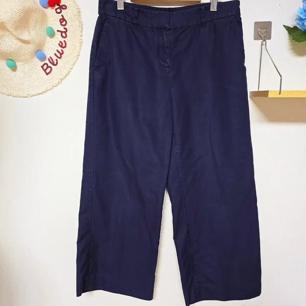 [BUNJANG] Tommy Hilfiger Linen Blend Wide Pants Navy / 타미힐피거 린넨혼방 와이드팬츠 66 네이비