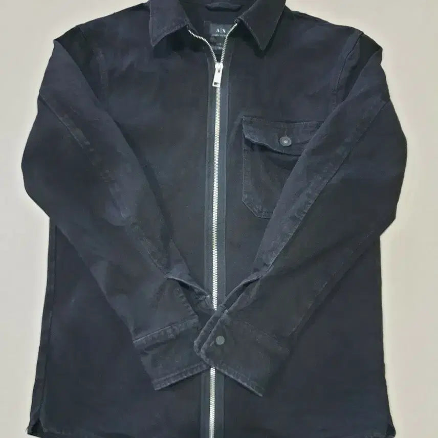 [BUNJANG] A|X Armani Exchange Zip-Up Shirt Black / A|X 알마니 익스체인지 집업 셔츠 블랙