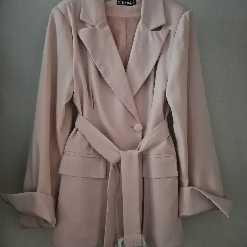 [BUNJANG] K-DABA Belted Jacket Beige / K-DABA 벨트 자켓 베이지