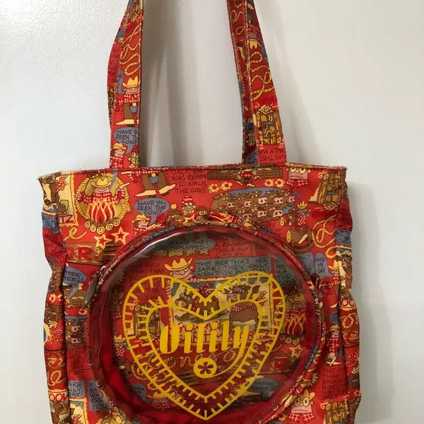 [BUNJANG] Oilily Heart Pattern Tote Bag / 오일릴리 하트 패턴 토트백