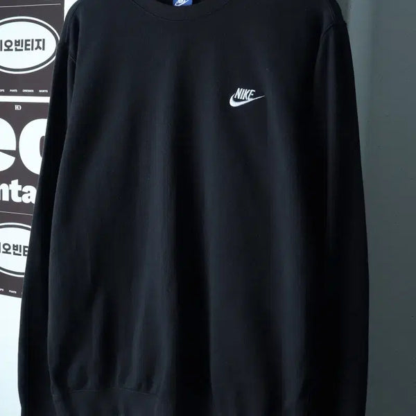 [BUNJANG] Nike Sweatshirt Big Size Black / (2XL) 나이키 맨투맨 티셔츠 빅사이즈 블랙 기본 올드스쿨-H38658
