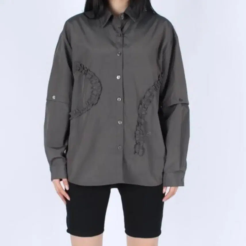 [BUNJANG] Keep in Touch Detachable Frill Shirt / 킵인터치 디테처블 프릴 셔츠