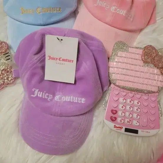 [BUNJANG] Juicy Couture 3-Piece Hat Set (Lavender/Pink/Sky Blue) / 쥬시꾸뛰르 모자 3종 세트 (라벤더/핑크/스카이블루)