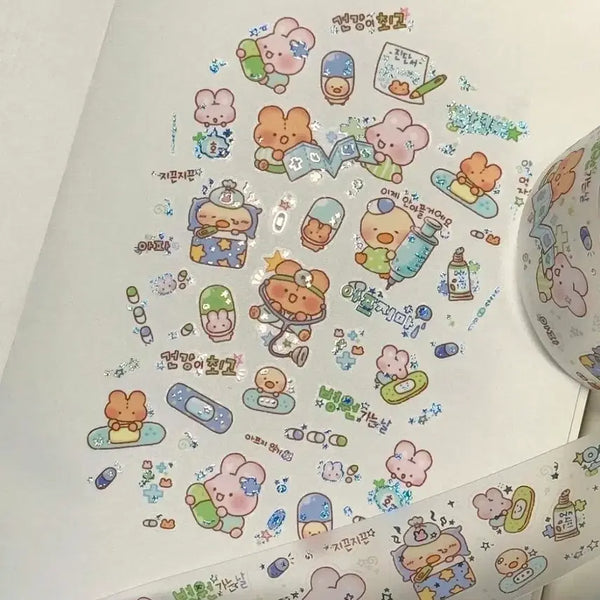 [BUNJANG] Hiyane Kiss Cut Sticker / 띵)히야네 아프지말아요 키스컷