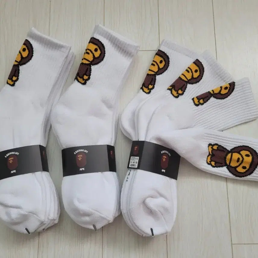 [BUNJANG] BAPE Cushion Socks 9 Pairs / 베이프 쿠션양말 9켤레